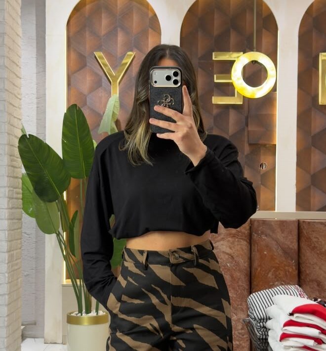 Zebra Desenli Bol Paça Pantolon